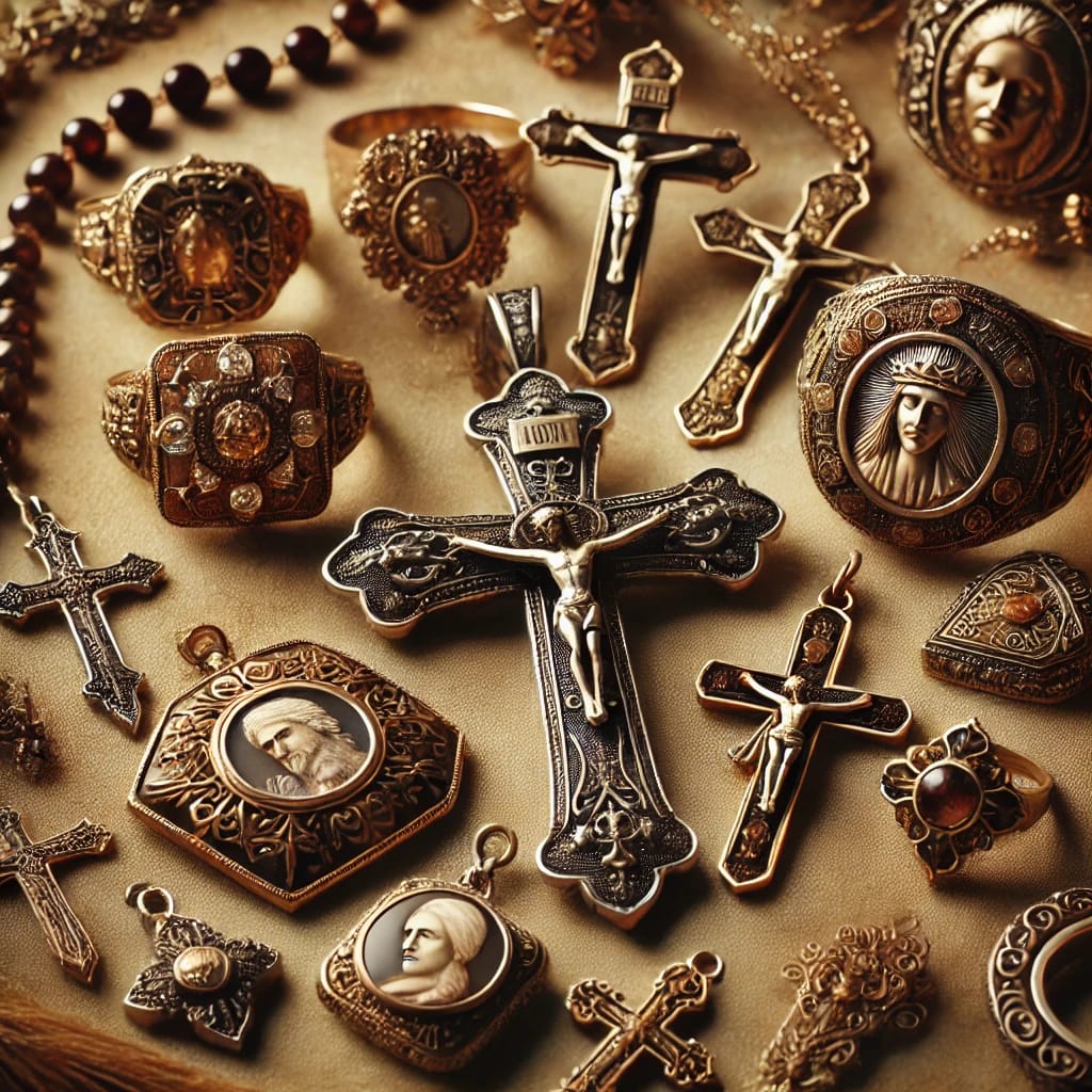 dewocjonalia, biżuteria retro