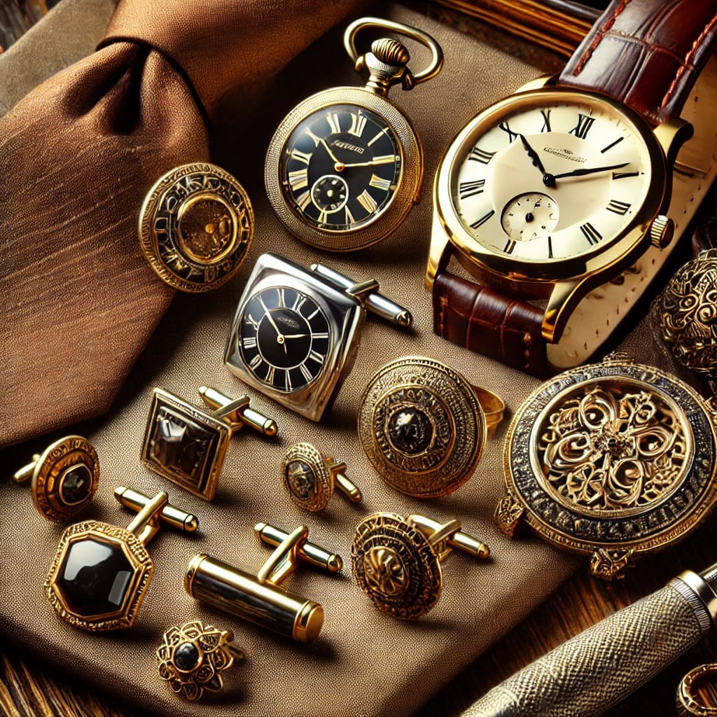 biżuteria retro, męska biżuteria