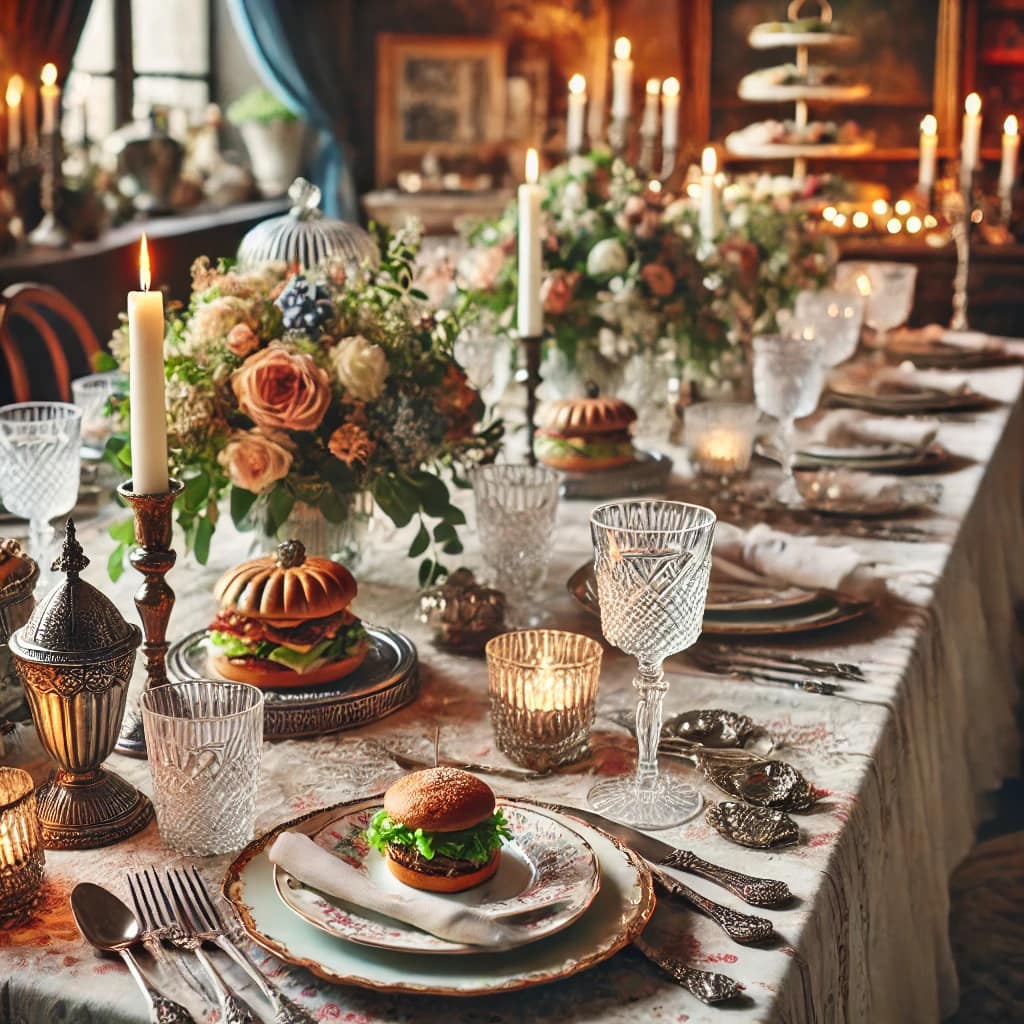 galanteria stołowa retro, catering