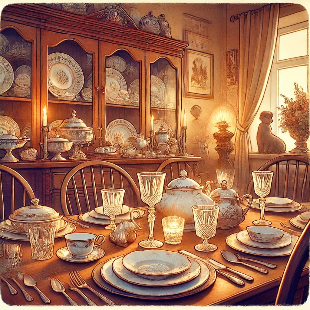 galanteria stołowa retro