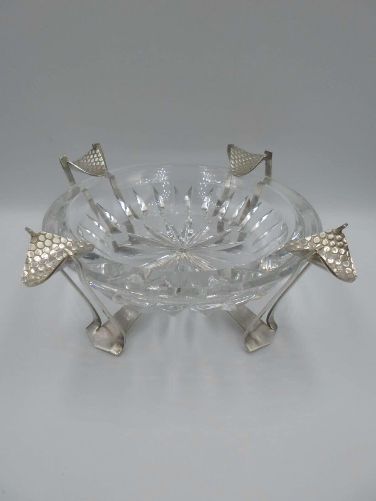 popielniczka z okresu secesji, plater i szkło