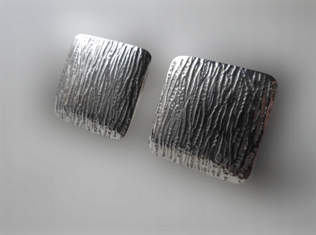 srebrne spinki do mankietów