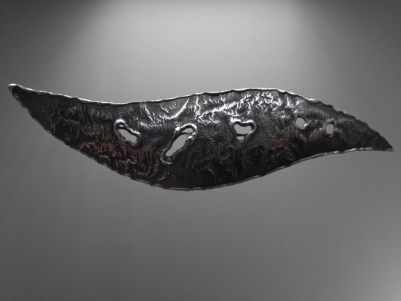 secesja - srebrna broszka rasowe art deco