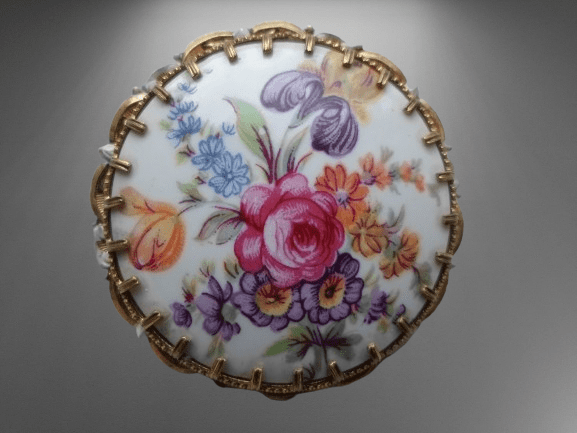 duża broszka malowana ręcznie