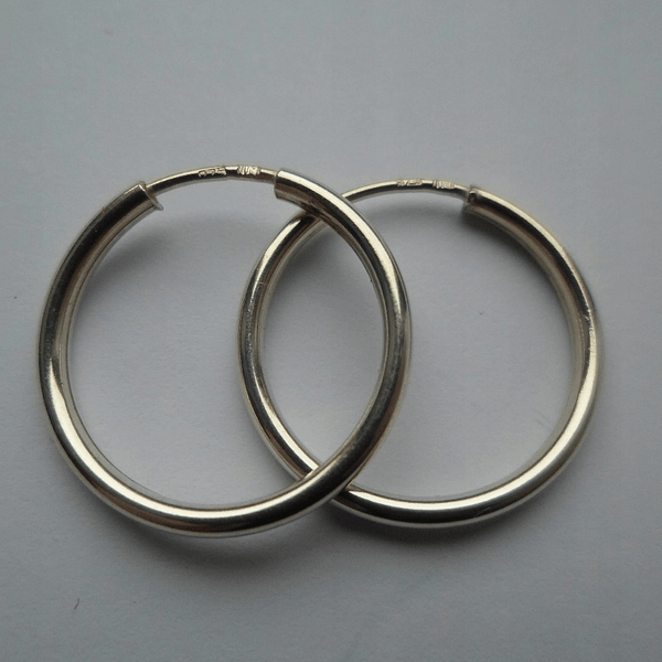 srebrne kolczyki z PRL-u