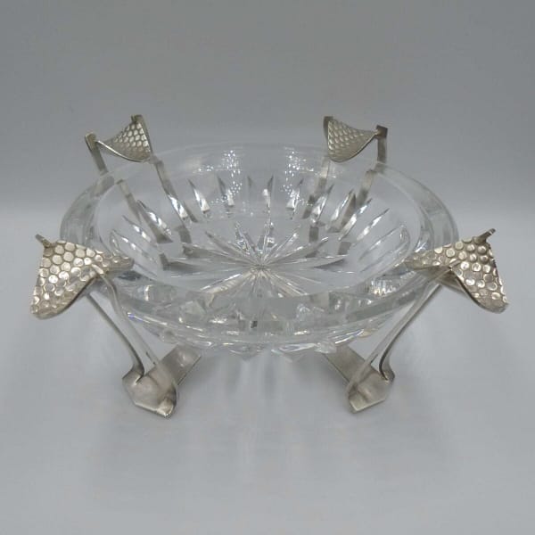 popielniczka z okresu secesji, plater i szkło